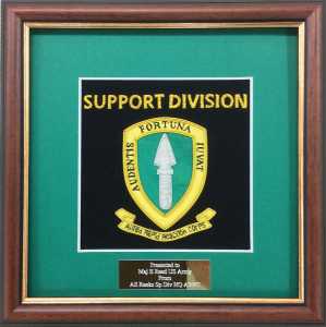 Hand embroidered badge