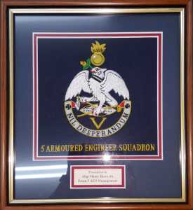 Hand embroidered badge